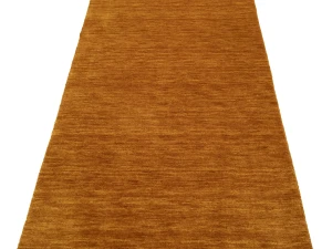 Orange Modern Solid 3X10 Gabbeh Oriental Runner Rug