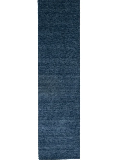 Steel Blue Modern Solid 3X10 Gabbeh Oriental Runner Rug