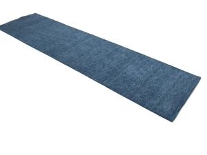 Steel Blue Modern Solid 3X10 Gabbeh Oriental Runner Rug