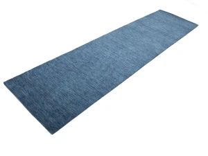 Steel Blue Modern Solid 3X10 Gabbeh Oriental Runner Rug