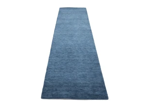 Steel Blue Modern Solid 3X10 Gabbeh Oriental Runner Rug