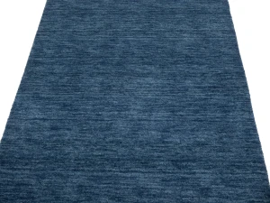 Steel Blue Modern Solid 3X10 Gabbeh Oriental Runner Rug