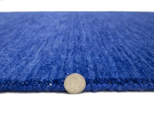 Solid Royal Blue Modern 3X10 Gabbeh Oriental Runner Rug