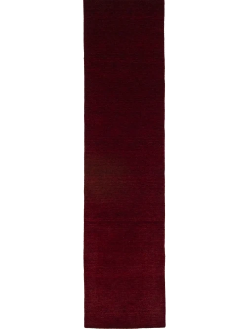 Maroon Red Modern Solid 3X10 Gabbeh Oriental Runner Rug