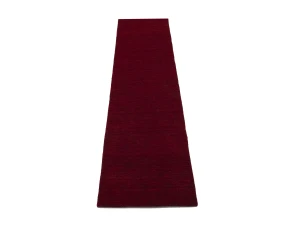 Maroon Red Modern Solid 3X10 Gabbeh Oriental Runner Rug