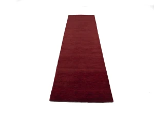 Maroon Red Modern Solid 3X10 Gabbeh Oriental Runner Rug