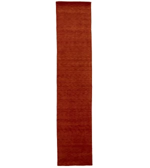 Orange Red Modern Solid 3X12 Gabbeh Oriental Runner Rug