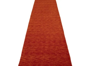 Orange Red Modern Solid 3X12 Gabbeh Oriental Runner Rug