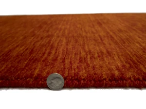 Orange Red Modern Solid 3X12 Gabbeh Oriental Runner Rug