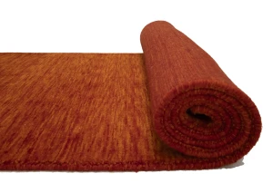 Orange Red Modern Solid 3X12 Gabbeh Oriental Runner Rug