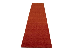 Orange Red Modern Solid 3X12 Gabbeh Oriental Runner Rug