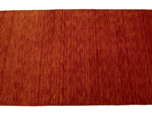 Orange Red Modern Solid 3X12 Gabbeh Oriental Runner Rug
