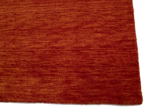 Orange Red Modern Solid 3X12 Gabbeh Oriental Runner Rug