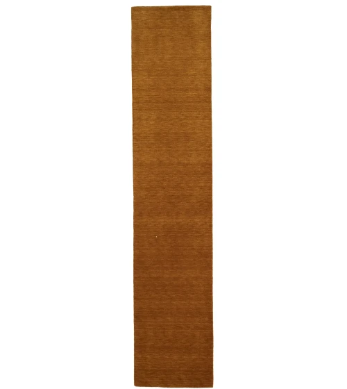 Orange Modern Solid 3X12 Gabbeh Oriental Runner Rug