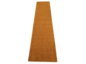 Orange Modern Solid 3X12 Gabbeh Oriental Runner Rug