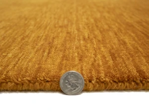 Orange Modern Solid 3X12 Gabbeh Oriental Runner Rug