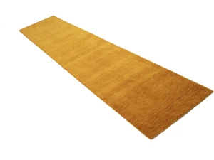 Orange Modern Solid 3X12 Gabbeh Oriental Runner Rug