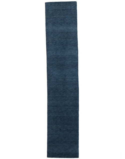 Steel Blue Modern Solid 3X12 Gabbeh Oriental Runner Rug