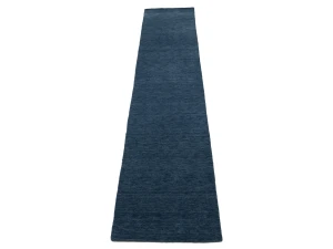 Steel Blue Modern Solid 3X12 Gabbeh Oriental Runner Rug