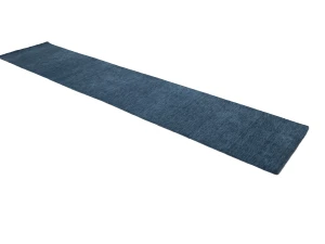 Steel Blue Modern Solid 3X12 Gabbeh Oriental Runner Rug