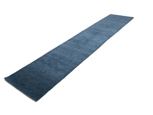 Steel Blue Modern Solid 3X12 Gabbeh Oriental Runner Rug