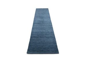 Steel Blue Modern Solid 3X12 Gabbeh Oriental Runner Rug