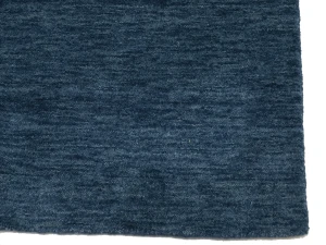 Steel Blue Modern Solid 3X12 Gabbeh Oriental Runner Rug