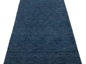 Steel Blue Modern Solid 3X12 Gabbeh Oriental Runner Rug