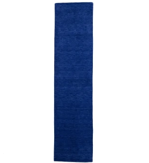 Solid Royal Blue Modern 3X12 Gabbeh Oriental Runner Rug