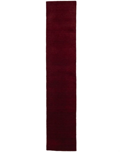 Maroon Red Modern Solid 3X12 Gabbeh Oriental Runner Rug