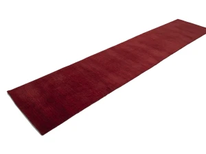 Maroon Red Modern Solid 3X12 Gabbeh Oriental Runner Rug