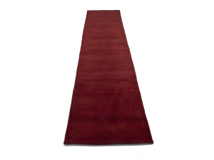 Maroon Red Modern Solid 3X12 Gabbeh Oriental Runner Rug