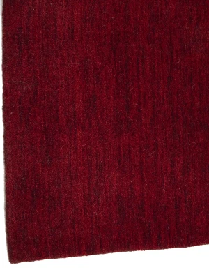 Maroon Red Modern Solid 3X12 Gabbeh Oriental Runner Rug