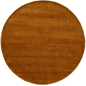Orange Modern Solid 8X8 Gabbeh Oriental Round Rug