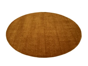 Orange Modern Solid 8X8 Gabbeh Oriental Round Rug
