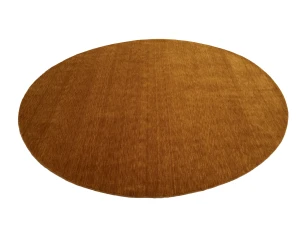 Orange Modern Solid 8X8 Gabbeh Oriental Round Rug