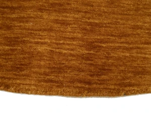 Orange Modern Solid 8X8 Gabbeh Oriental Round Rug