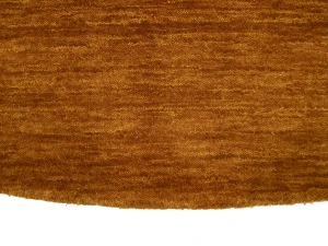 Orange Modern Solid 8X8 Gabbeh Oriental Round Rug