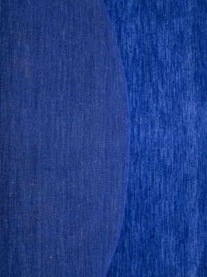 Solid Royal Blue Modern 8X8 Gabbeh Oriental Round Rug