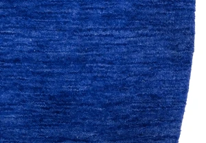Solid Royal Blue Modern 8X8 Gabbeh Oriental Round Rug