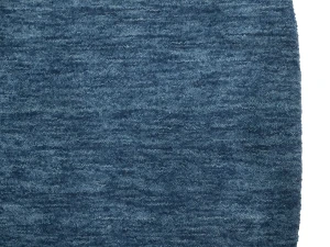 Steel Blue Modern Solid 8X8 Gabbeh Oriental Round Rug
