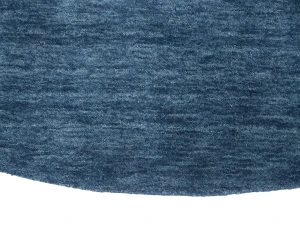 Steel Blue Modern Solid 8X8 Gabbeh Oriental Round Rug