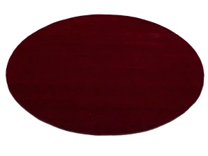 Maroon Red Modern Solid 8X8 Gabbeh Oriental Round Rug