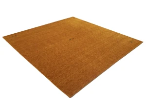 Orange Modern Solid 8X8 Gabbeh Oriental Square Rug