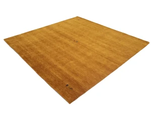 Orange Modern Solid 8X8 Gabbeh Oriental Square Rug