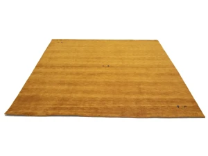 Orange Modern Solid 8X8 Gabbeh Oriental Square Rug