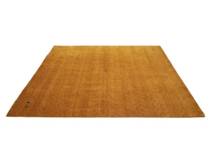 Orange Modern Solid 8X8 Gabbeh Oriental Square Rug
