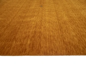 Orange Modern Solid 8X8 Gabbeh Oriental Square Rug
