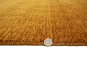Orange Modern Solid 8X8 Gabbeh Oriental Square Rug