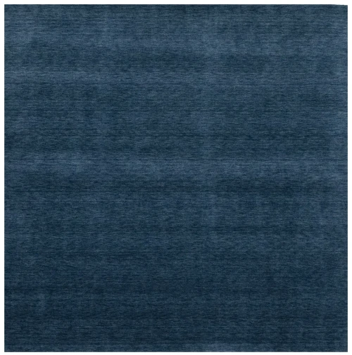 Steel Blue Modern Solid 8X8 Gabbeh Oriental Square Rug
